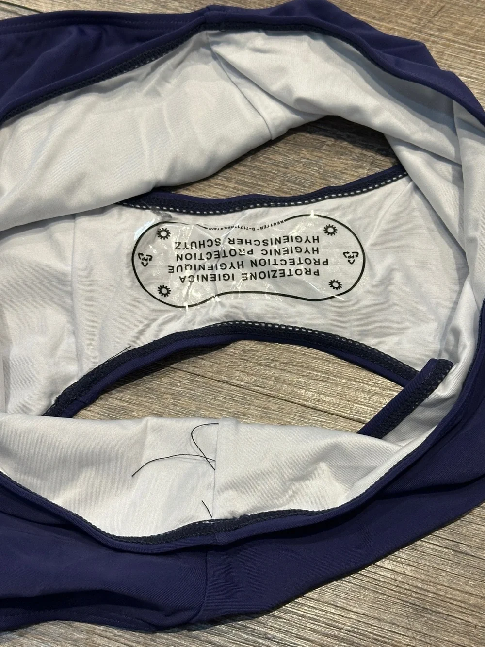 Bikini Long Sleeve Rash Guard Bikini Pink and Blue White Palm Leaf Large NWOT